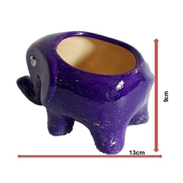 Maceta en forma de Elefante morado