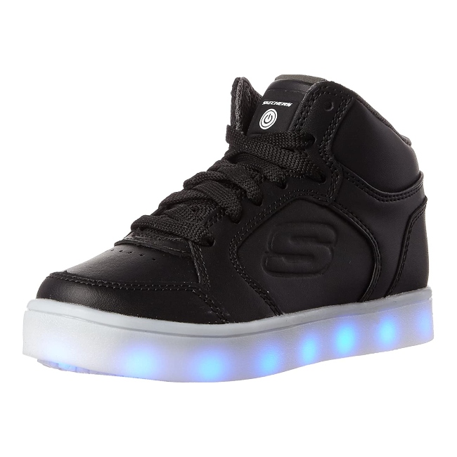 TENIS SKECHERS-LUZ NEGRO/BEBE 90630NBLK