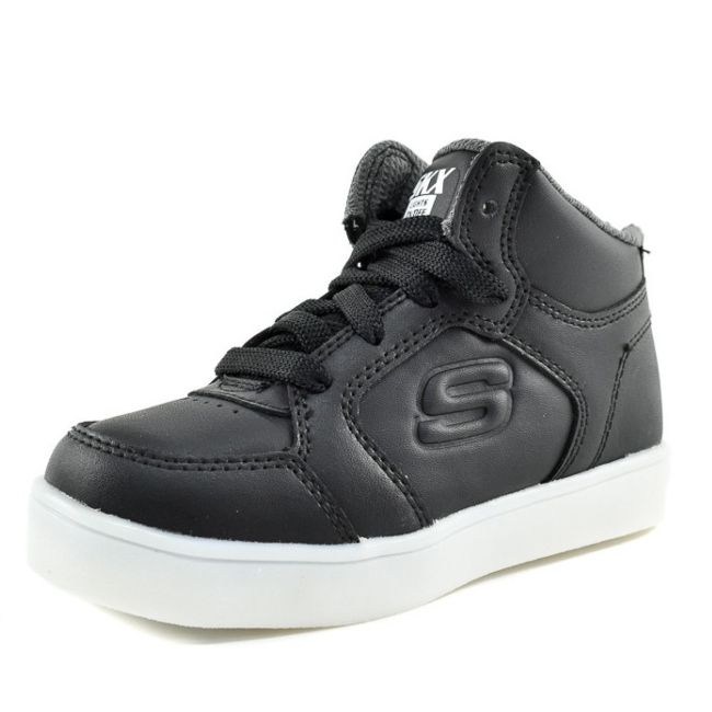 TENIS SKECHERS-LUZ NEGRO/BEBE 90630NBLK