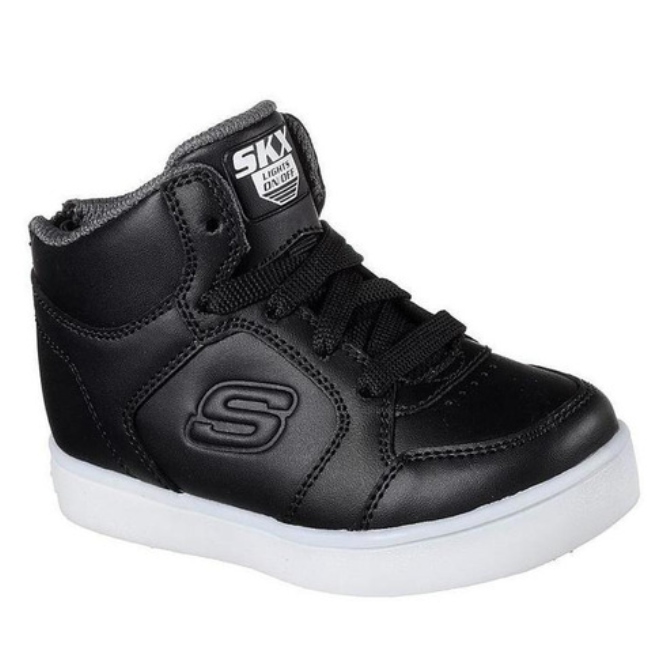 TENIS SKECHERS LUZ NEGRO BEBE 90630NBLK