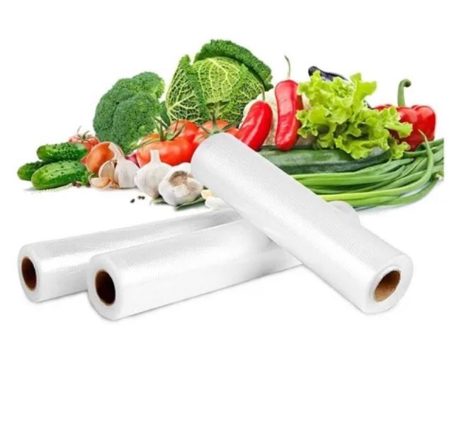 5 Rollos de Bolsa para empacar al vacío 30 cm ancho x 6 Mts largo