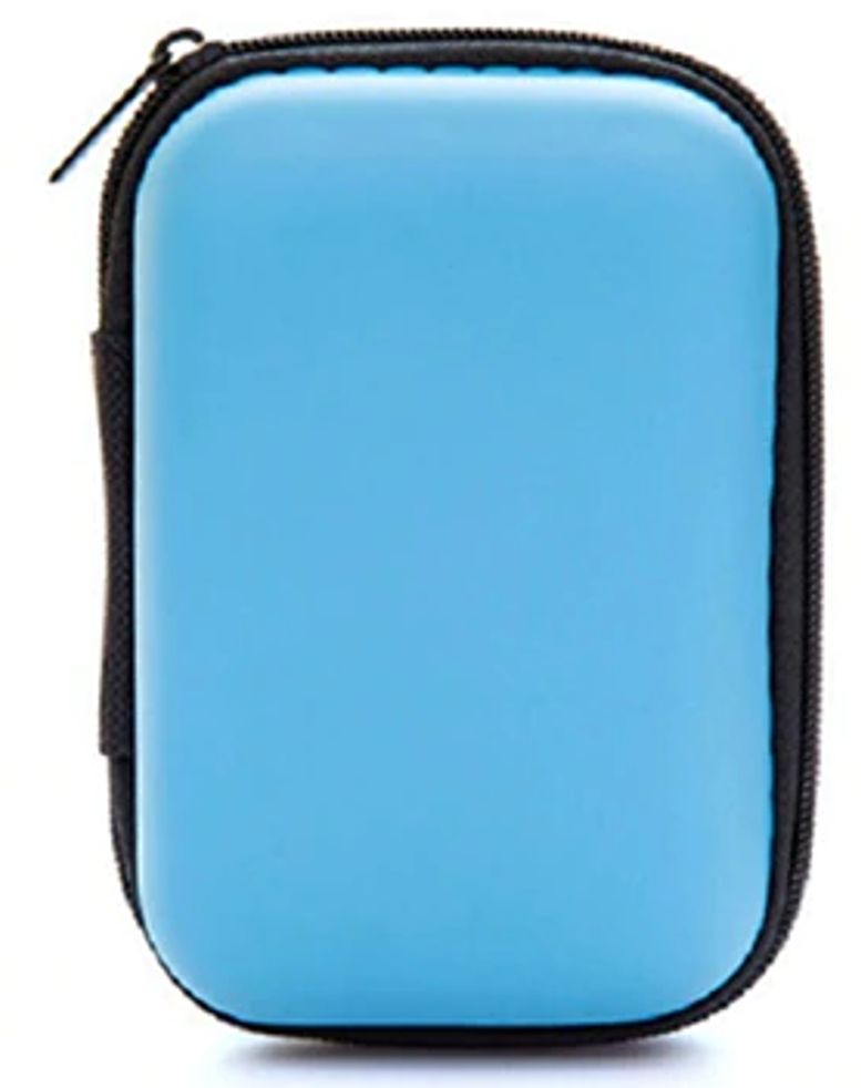 Estuche Rectangular multiusos para cargador, audifonos, cables USB, Etc. Azul