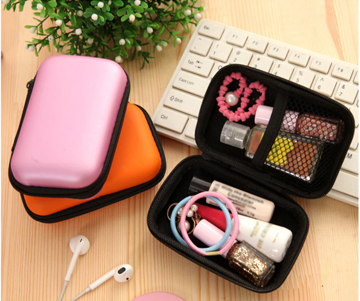 Estuche Rectangular multiusos para cargador, audifonos, cables USB, Etc. Azul