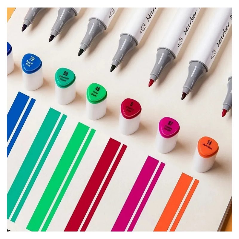 Juego De 48 Marcadores, Rotuladores, Dibujo, Doble Punta