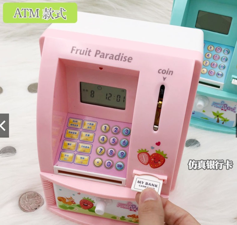 Mini Cajero Automático De Juguete - Caja Fuerte - Alcancía