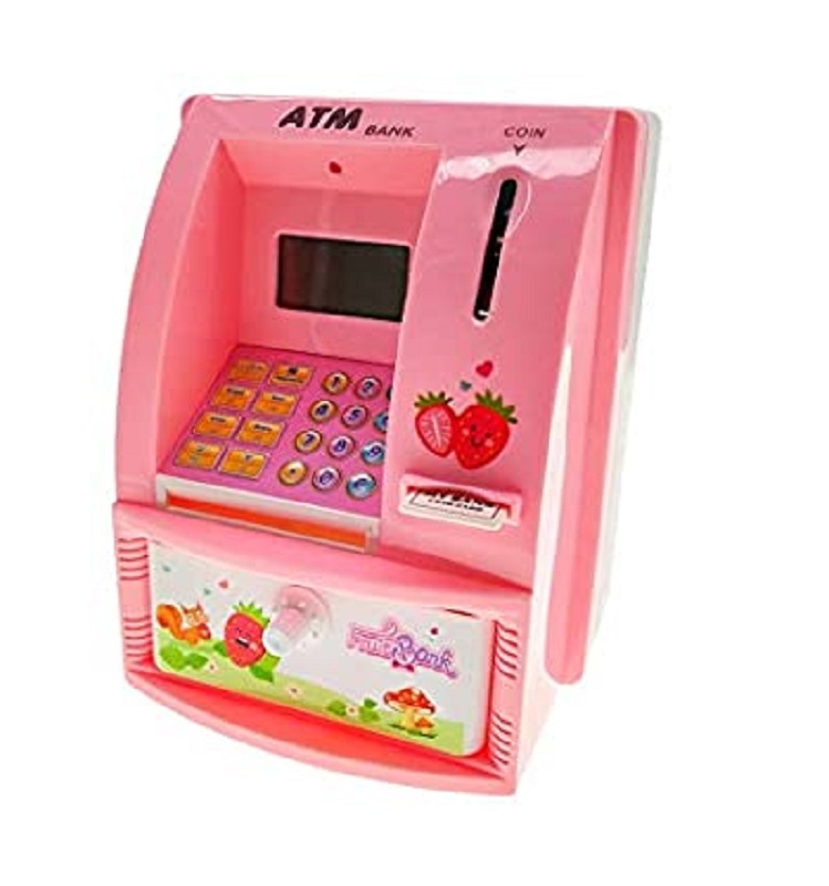 Mini Cajero Automático De Juguete - Caja Fuerte - Alcancía