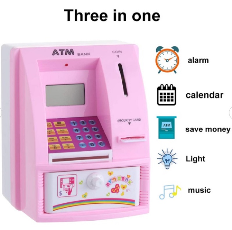 Mini Cajero Automático De Juguete - Caja Fuerte - Alcancía