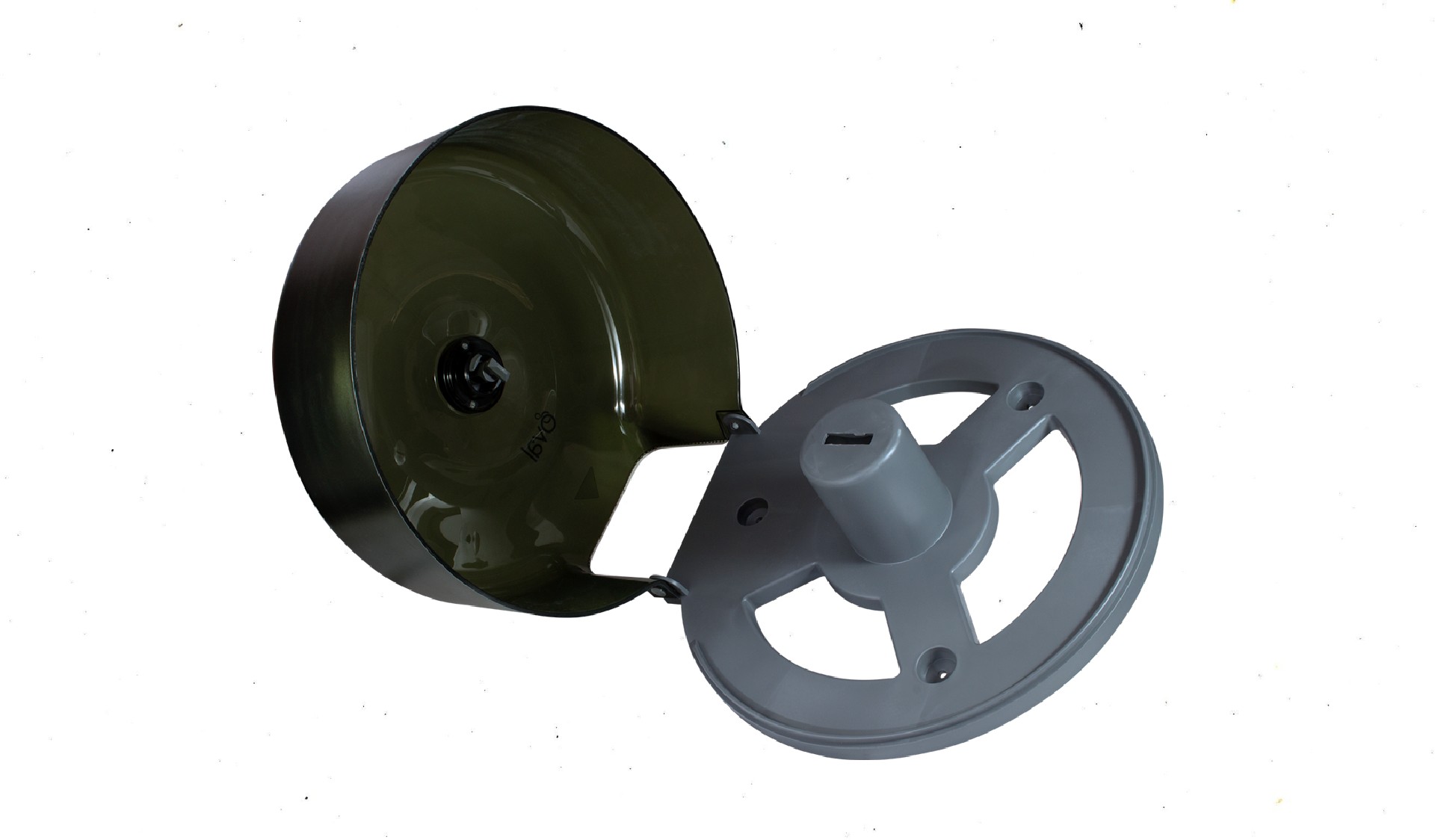 Despachador Oval de Papel Higiénico Jumbo Humo para Rollos de 600 Mts