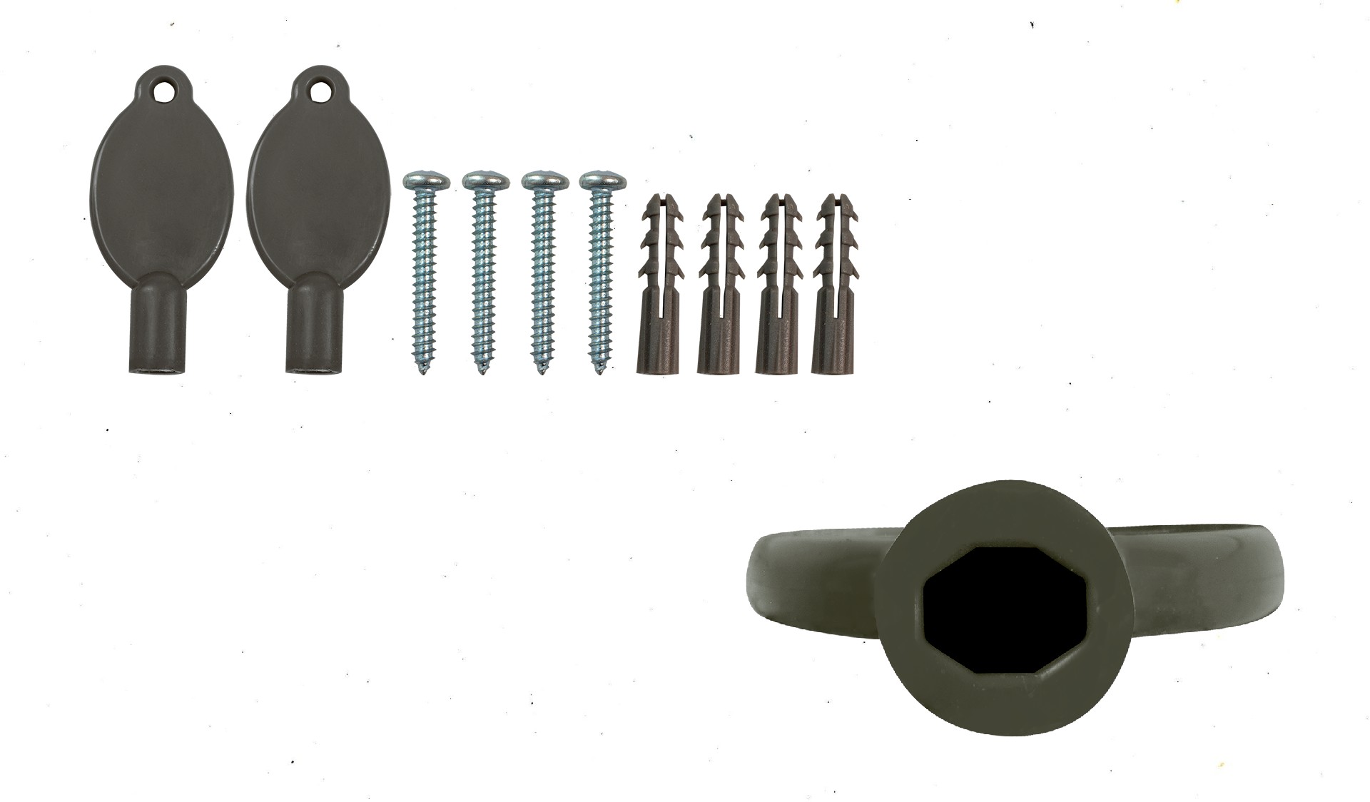 Despachador Oval de Papel Higiénico Jumbo Humo para Rollos de 600 Mts