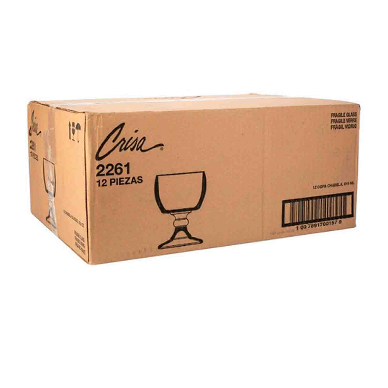 Copa de vidrio Suprema Cuadrada para  Cerveza 610ml Crisa 2261. Incluye 1 PIieza