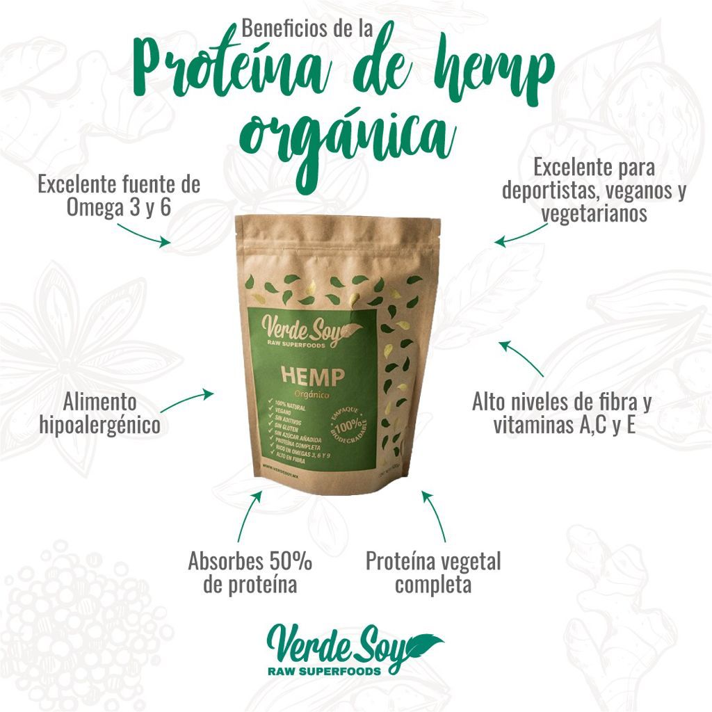 Proteina de Hemp orgánico 500gr