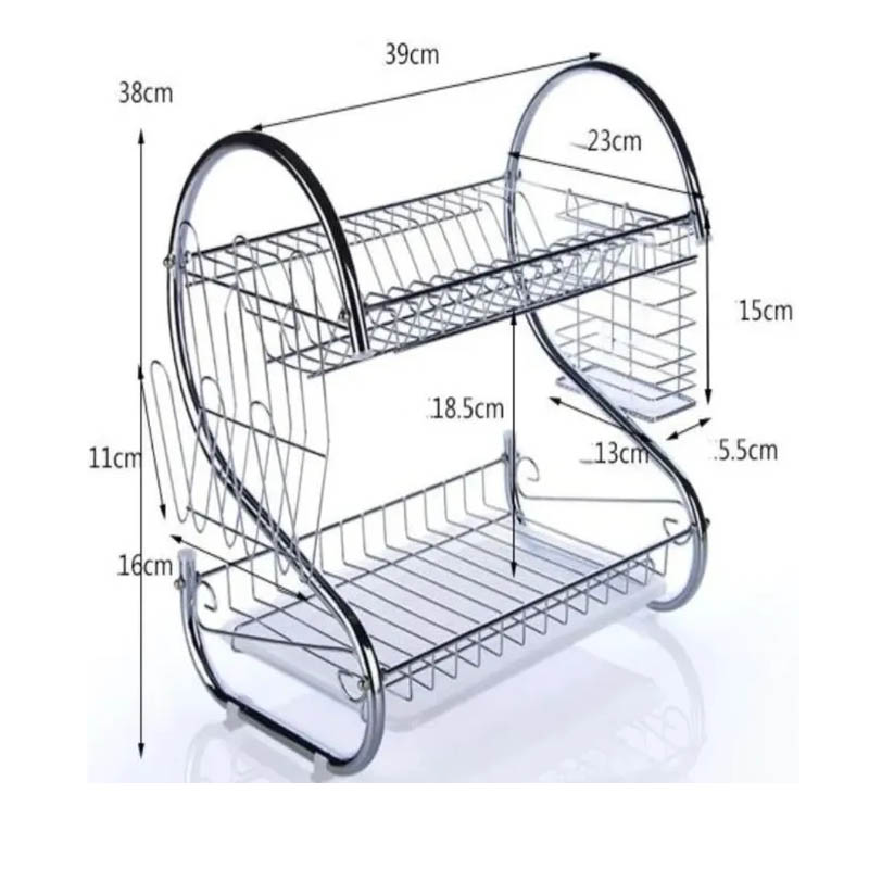 Escurridor Organizador Trastes Platos Acero Inox 63.7 Cm ***