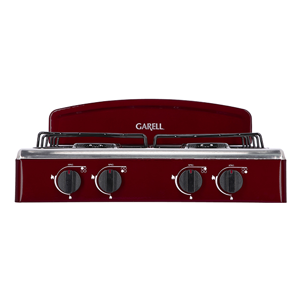 GARELL Parrilla de Gas de mesa 4 quemadores con acero inoxidable