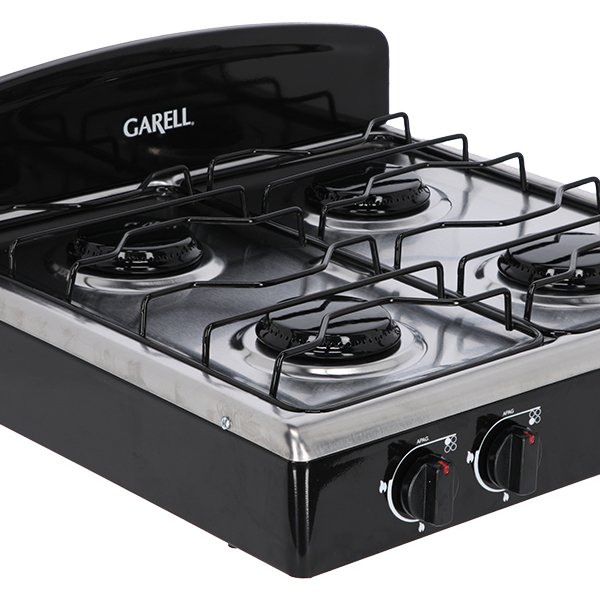 Estufa Parrilla de Gas de mesa 4 quemadores con acero inoxidable GARELL