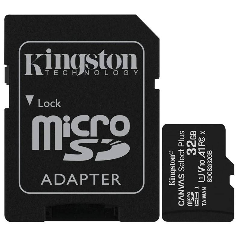KINGSTON MEMORIA MICRO SD 32 GB, INLCUYE ADAPTADOR, CLASE 10, PARA CELULAR, CAMARA, TABLET, ETC