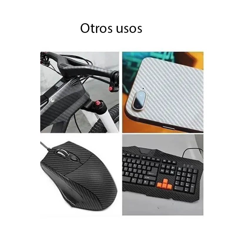 Vinyl Wrap Automotriz Vinil Fibra De Carbono 1x1.52m Cuadro Chico Negro 