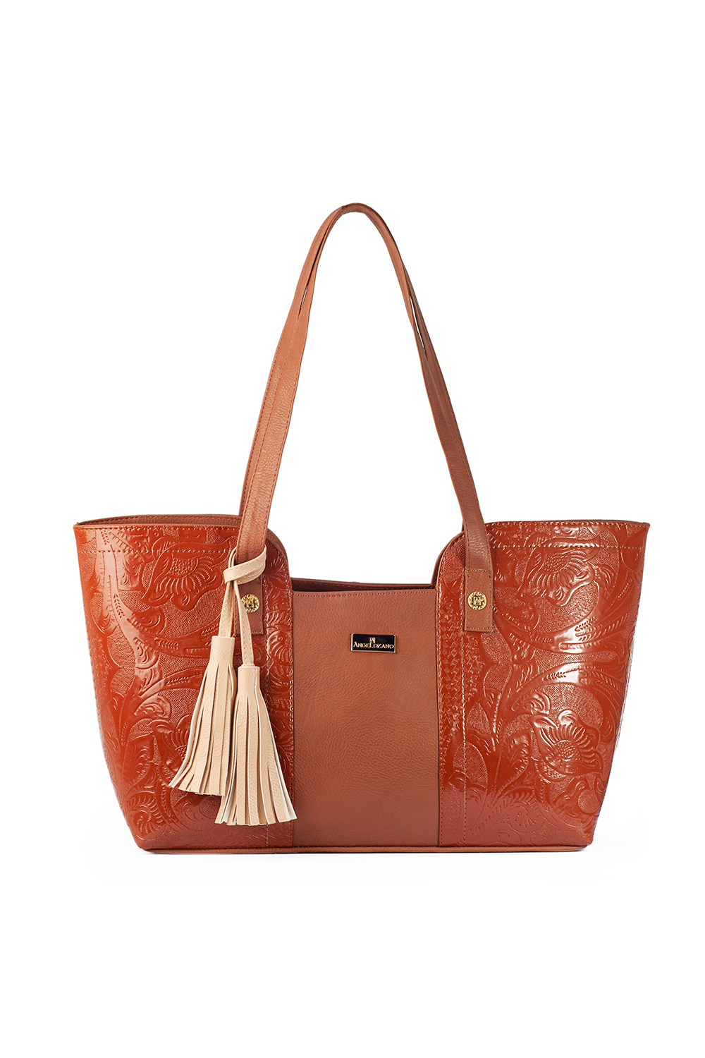 Bolso AngeLozano de Sintético grabado tipo Charol varios colores Modelo Mazatlán