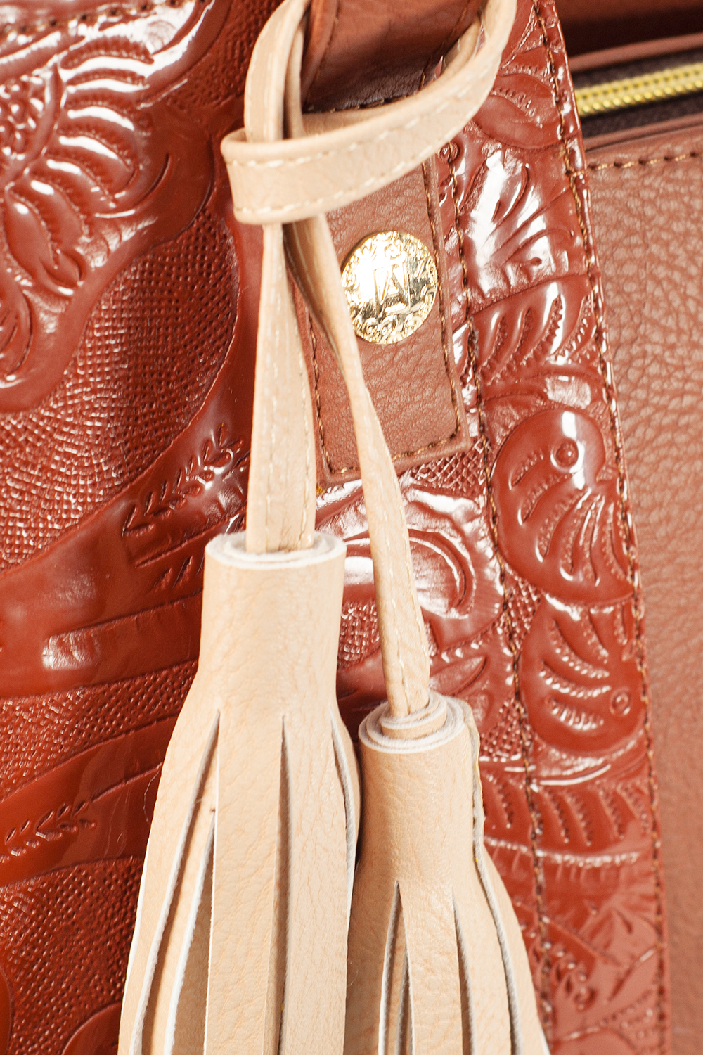 Bolso AngeLozano de Sintético grabado tipo Charol varios colores Modelo Mazatlán