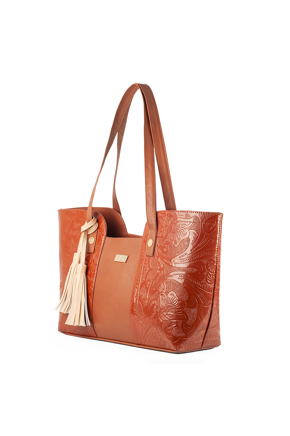 Bolso AngeLozano de Sintético grabado tipo Charol varios colores Modelo Mazatlán