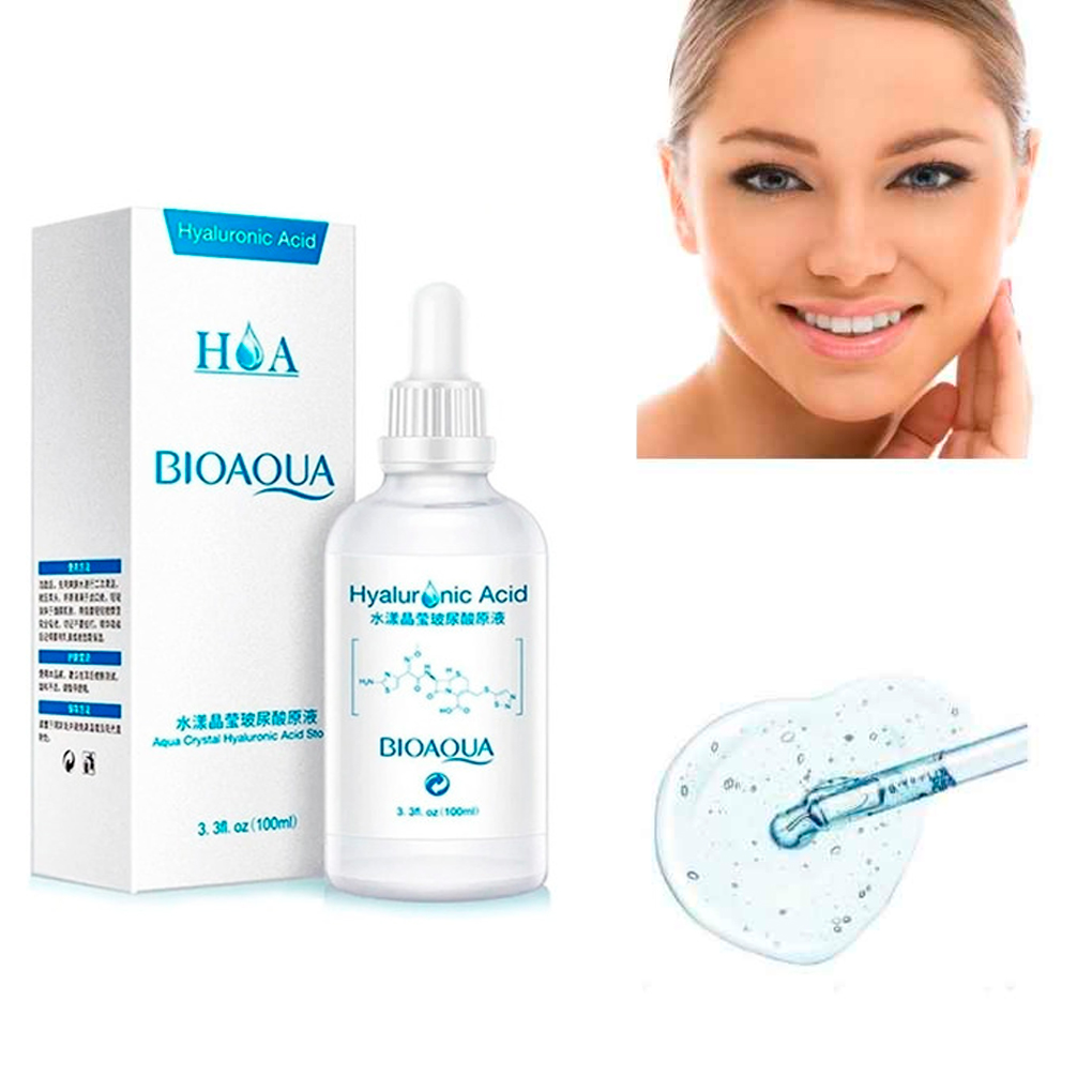 Crema De Ácido Hialurónico + Acido Hialuronico Rorec + Acido Hialuronico Bioaqua + Mascarilla De Ampolla De Ácido Hialurónico + Rodillo Jade-KIT