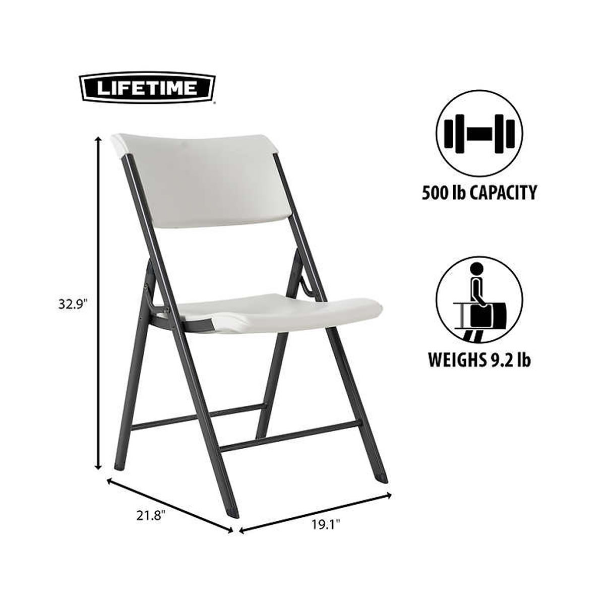 Silla Plegable Capacidad de 150 Kilos Lifetime 1374484 CST