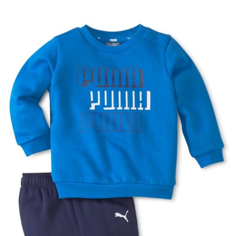 CONJUNTO CASUAL PARA BEBÉ COLOR AZUL PUMA MINICATS ALPHA CREW JOGGER FL 7063