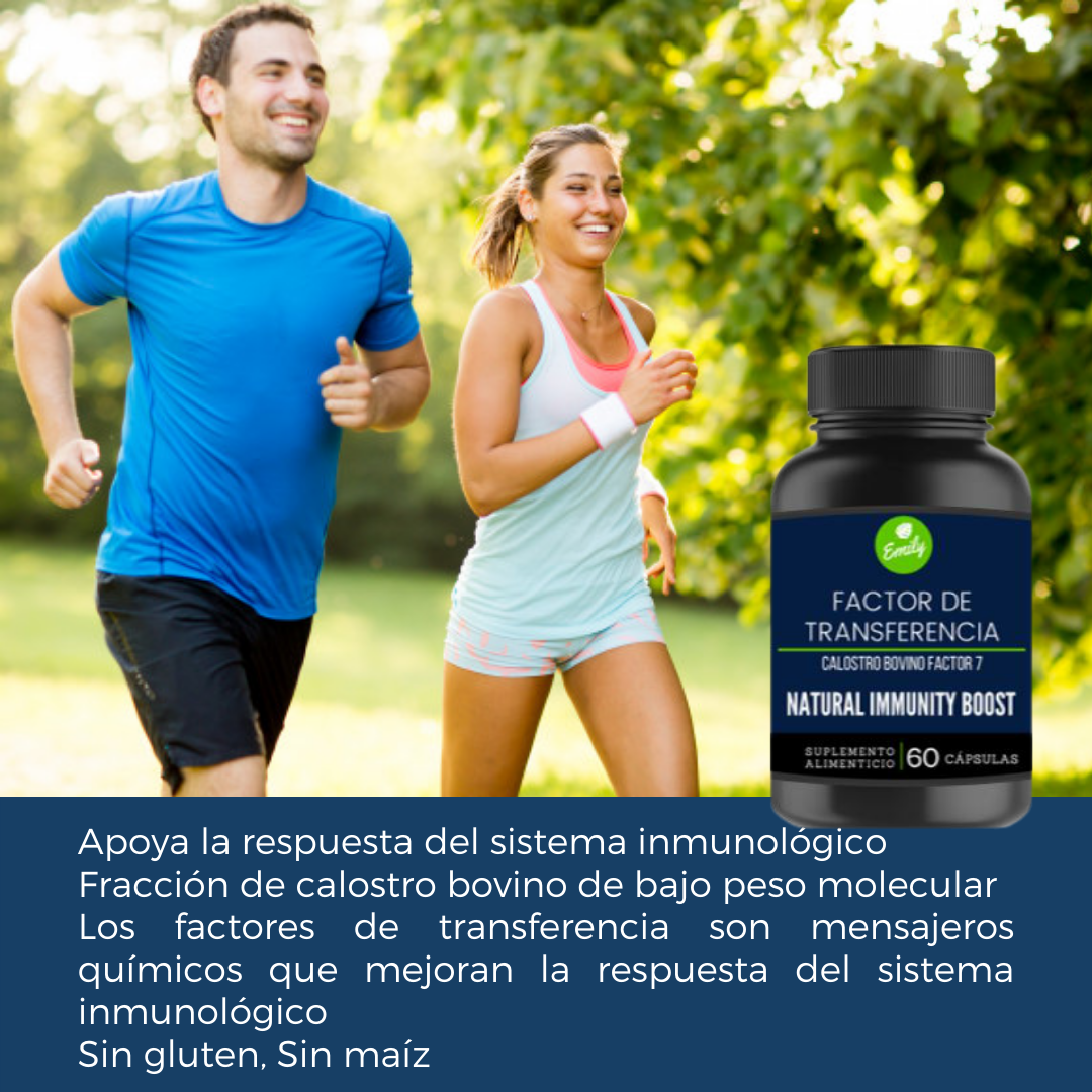 FACTOR DE TRANSFERENCIA, CALOSTRO BOVINO PREMIUM CONCENTRADO, 60 CAPSULAS 