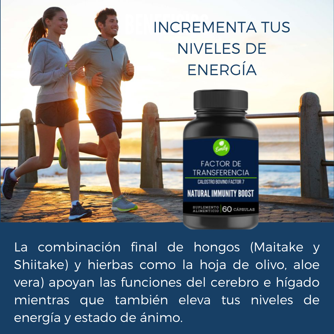 FACTOR DE TRANSFERENCIA, CALOSTRO BOVINO PREMIUM CONCENTRADO, 60 CAPSULAS 