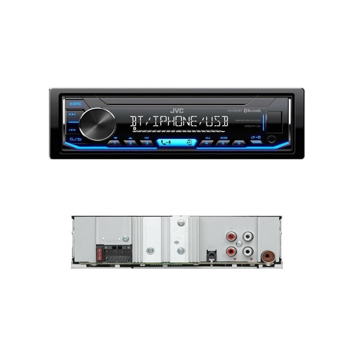 Autoestéreo Bluetooth Jvc KD-X351BT Tecnología Manos Libres - Negro