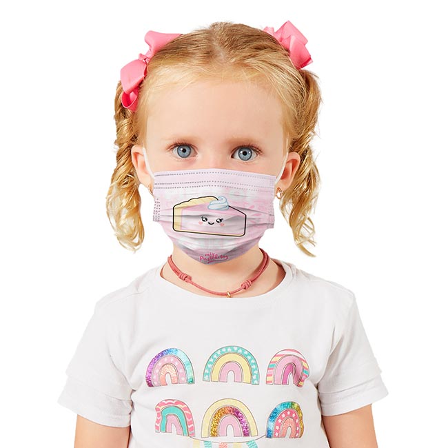 Biomsk Cubrebocas Lavable Colección Mis Pastelitos Infantil 5 Piezas