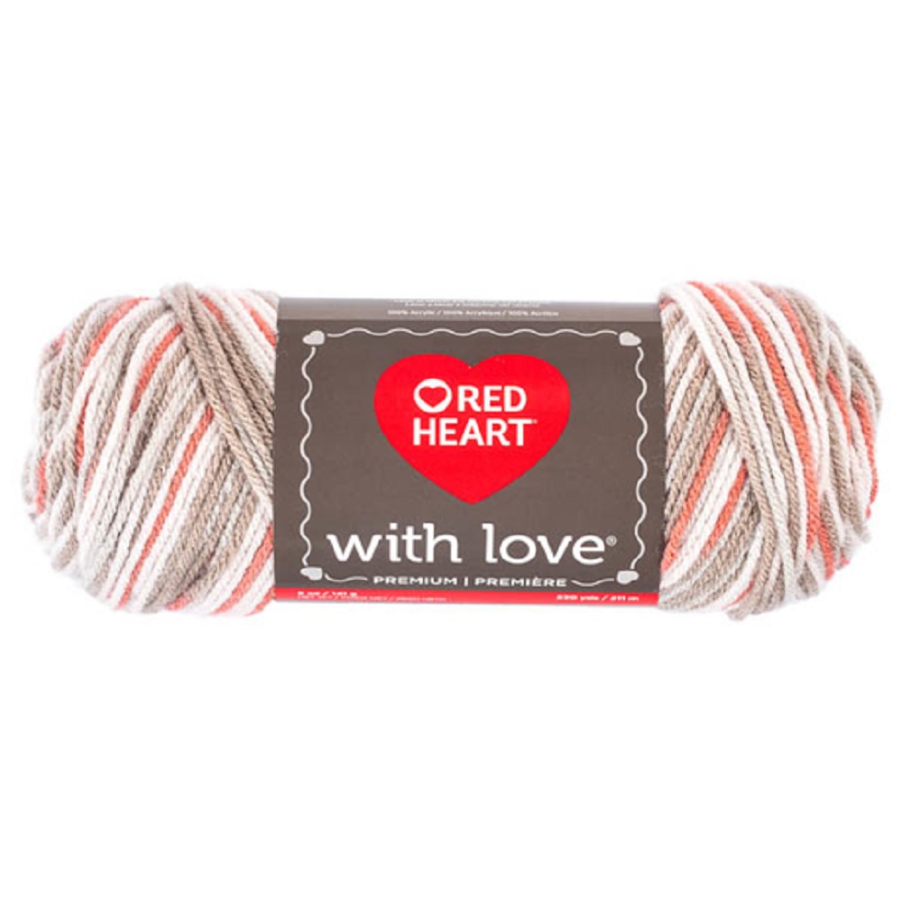 Estambre Multicolor Stripes 1pz Whit Love Red Heart Coats