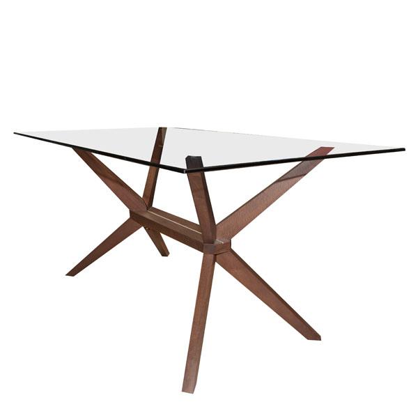 Mesa Comedor Yzma Transparente pata Merlot