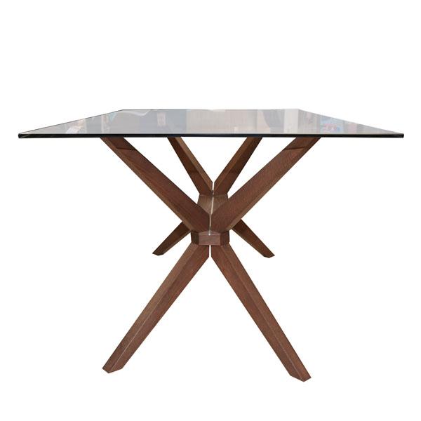 Mesa Comedor Yzma Transparente pata Merlot