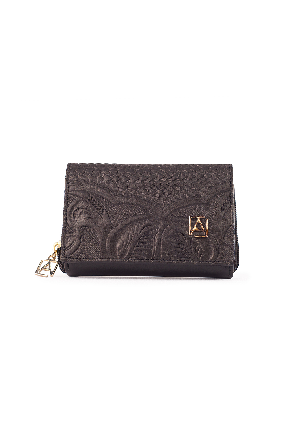 Cartera AngeLozano de Piel con Grabado tipo Cincelado varios colores Modelo Kate