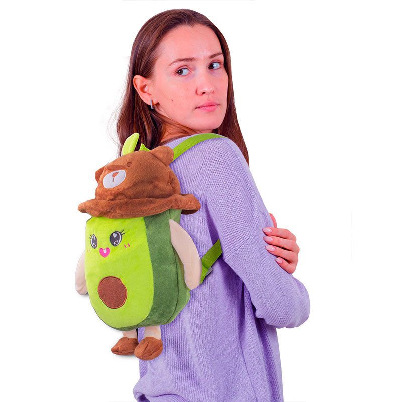 Mochila De Aguacate Kwai Para Niños/niñas De Peluche V