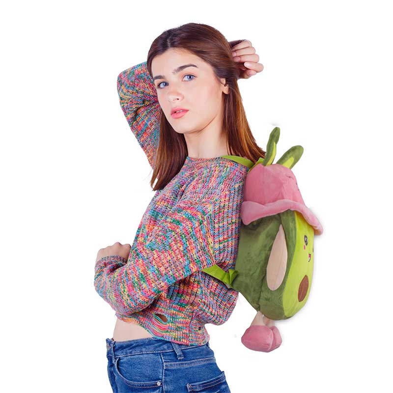 Mochila De Aguacate Kwai Para Niños/niñas De Peluche V