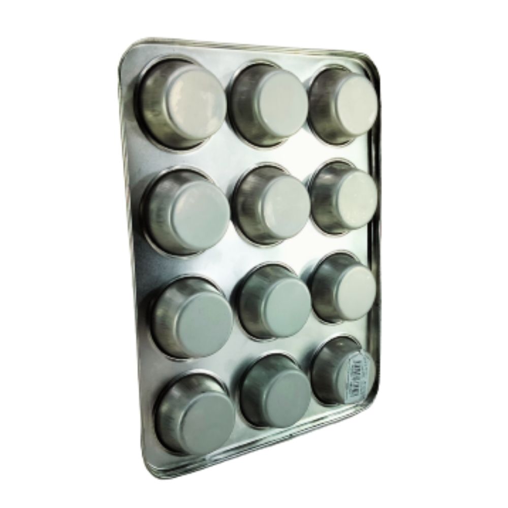 Charola para mantecadas o cupcakes 12 cavidades 