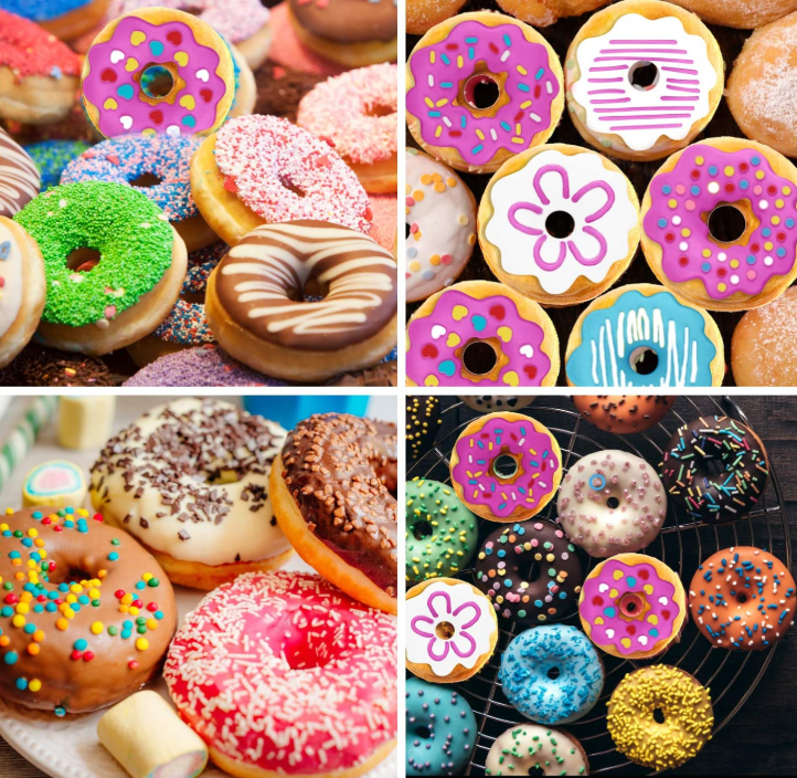 Molde de Silicón para Hornear 6 Donas con Relieve, Rosa