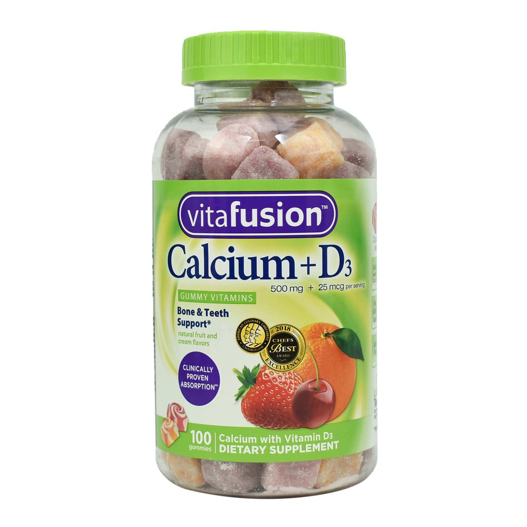 Vitafusion Calcium+D3 100 gomitas Calcio y Vitamina D