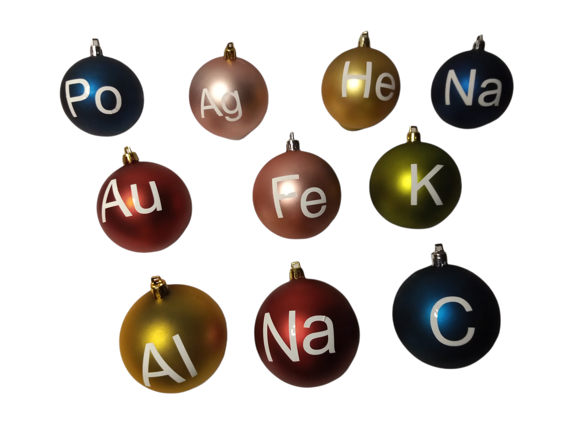 Esferas Navidad quimica tabla periódica