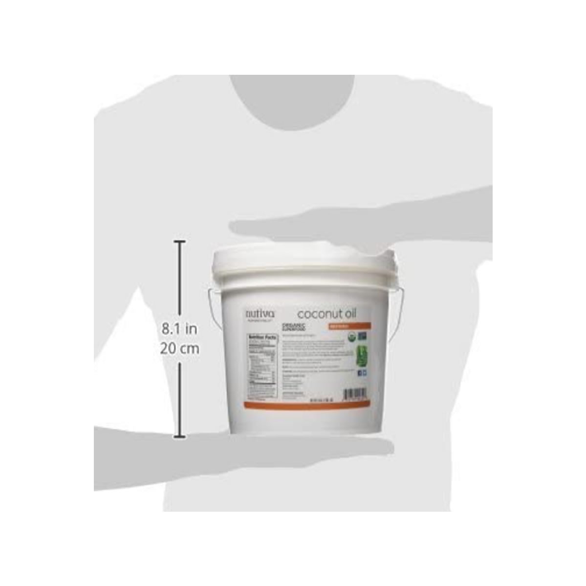 Aceite Refinado de Coco Orgánico Nutiva 3.79 Litros