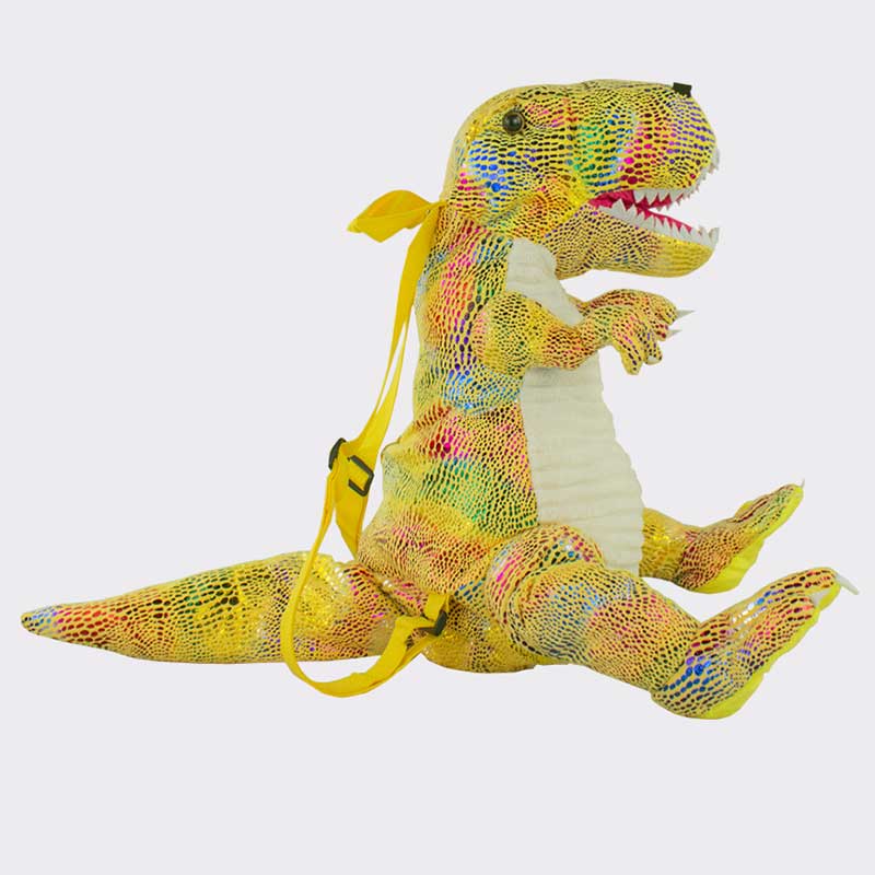 Dino Mochila T-rex Ultima Moda Escamas De Colores Para Niños V