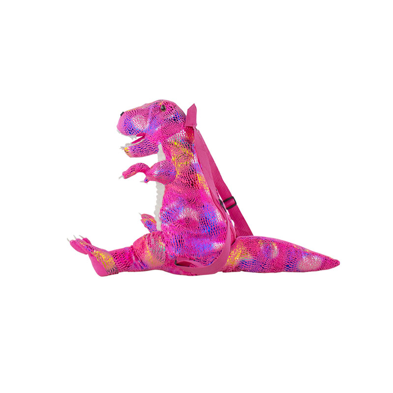 Dino Mochila T-rex Ultima Moda Escamas De Colores Para Niños V