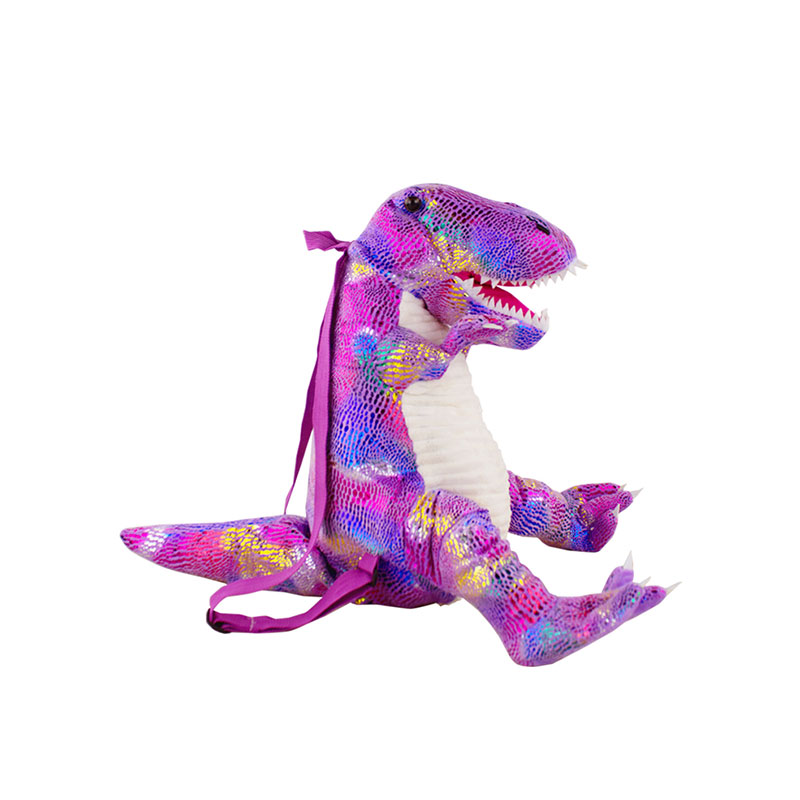 Dino Mochila T-rex Ultima Moda Escamas De Colores Para Niños V