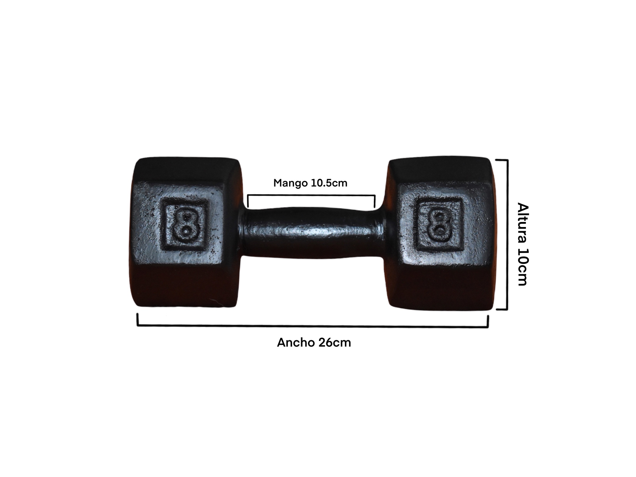 1 Par de Pesas hexagonales 8 kg C/U ideal Crossfit, Pure Fiteness y Funcional 