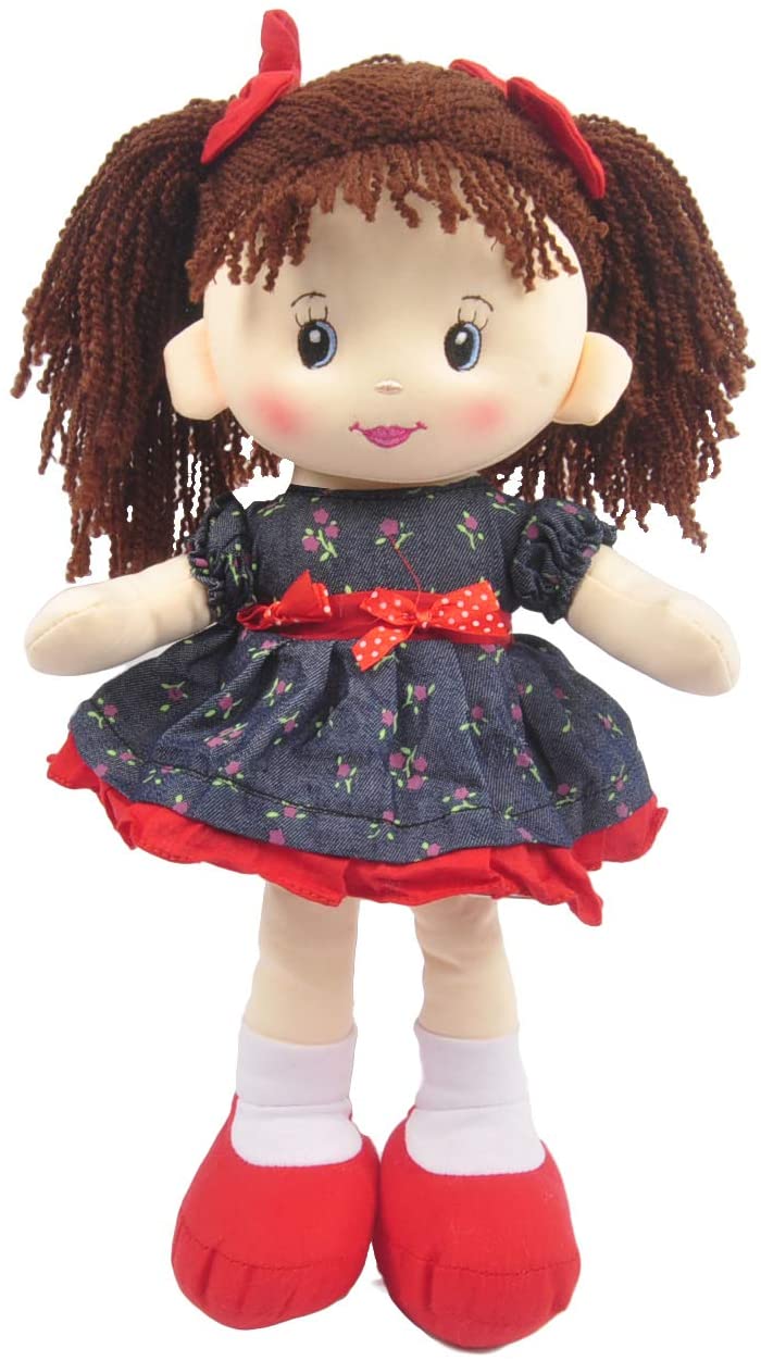 Muñeca De Trapo Y Tela Libby Color Rojo Regalo Para Niña Linzy Toys