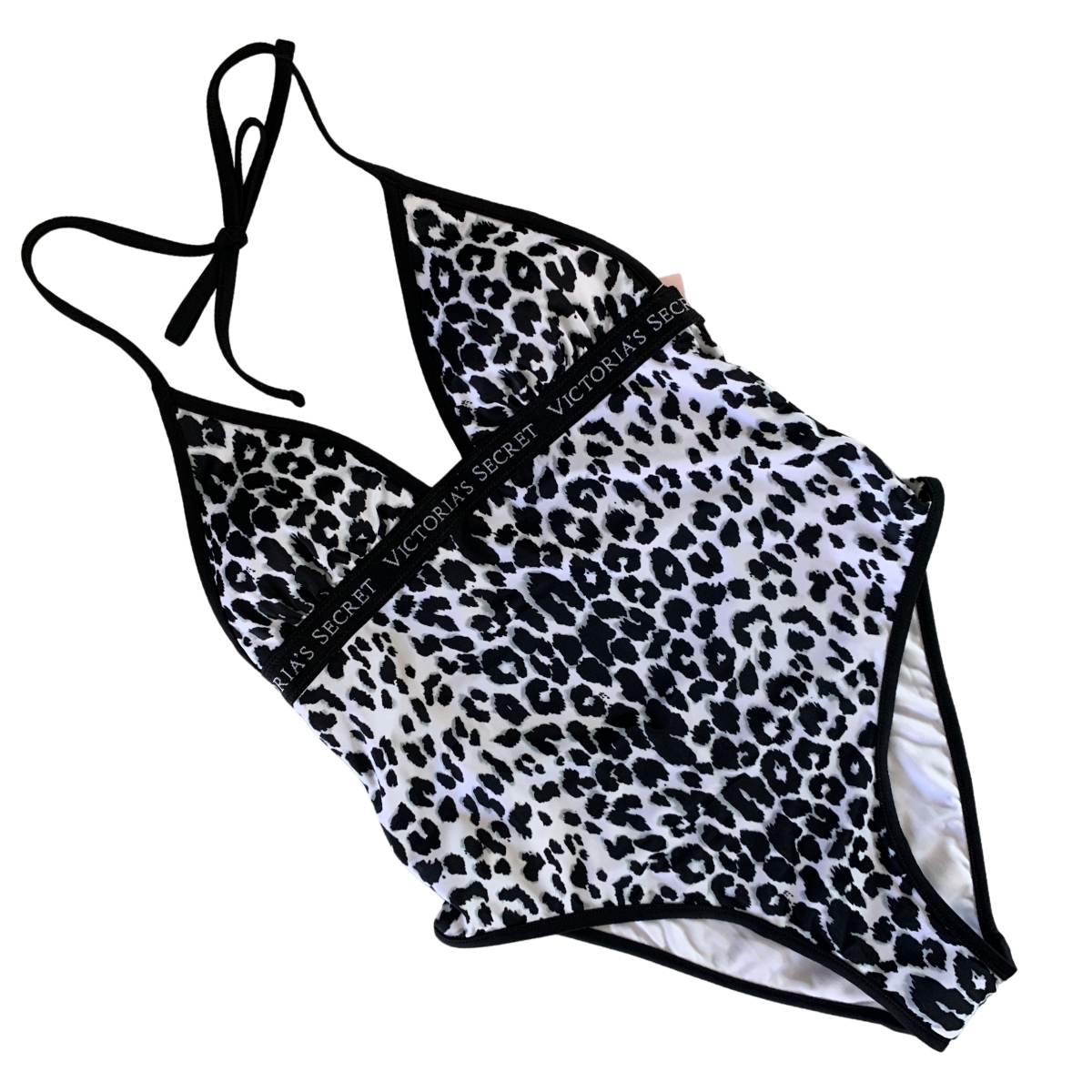 BIKINI TRAJE DE BAÑO VICTORIA'S SECRET ANIMAL PRINT BLACK WITHE SMALL