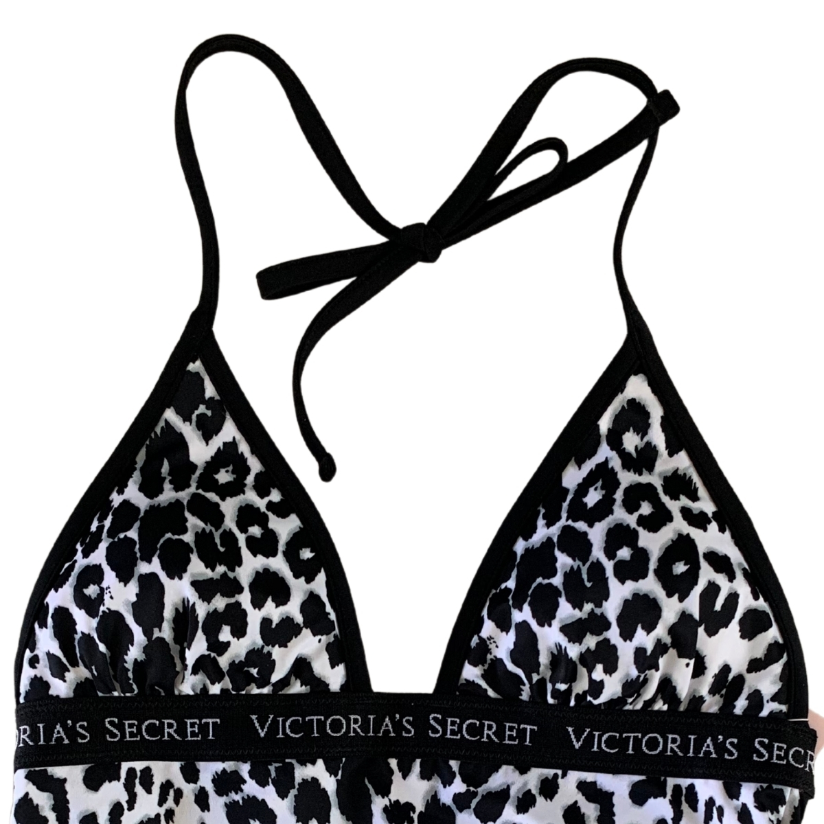 BIKINI TRAJE DE BAÑO VICTORIA'S SECRET ANIMAL PRINT BLACK WITHE SMALL