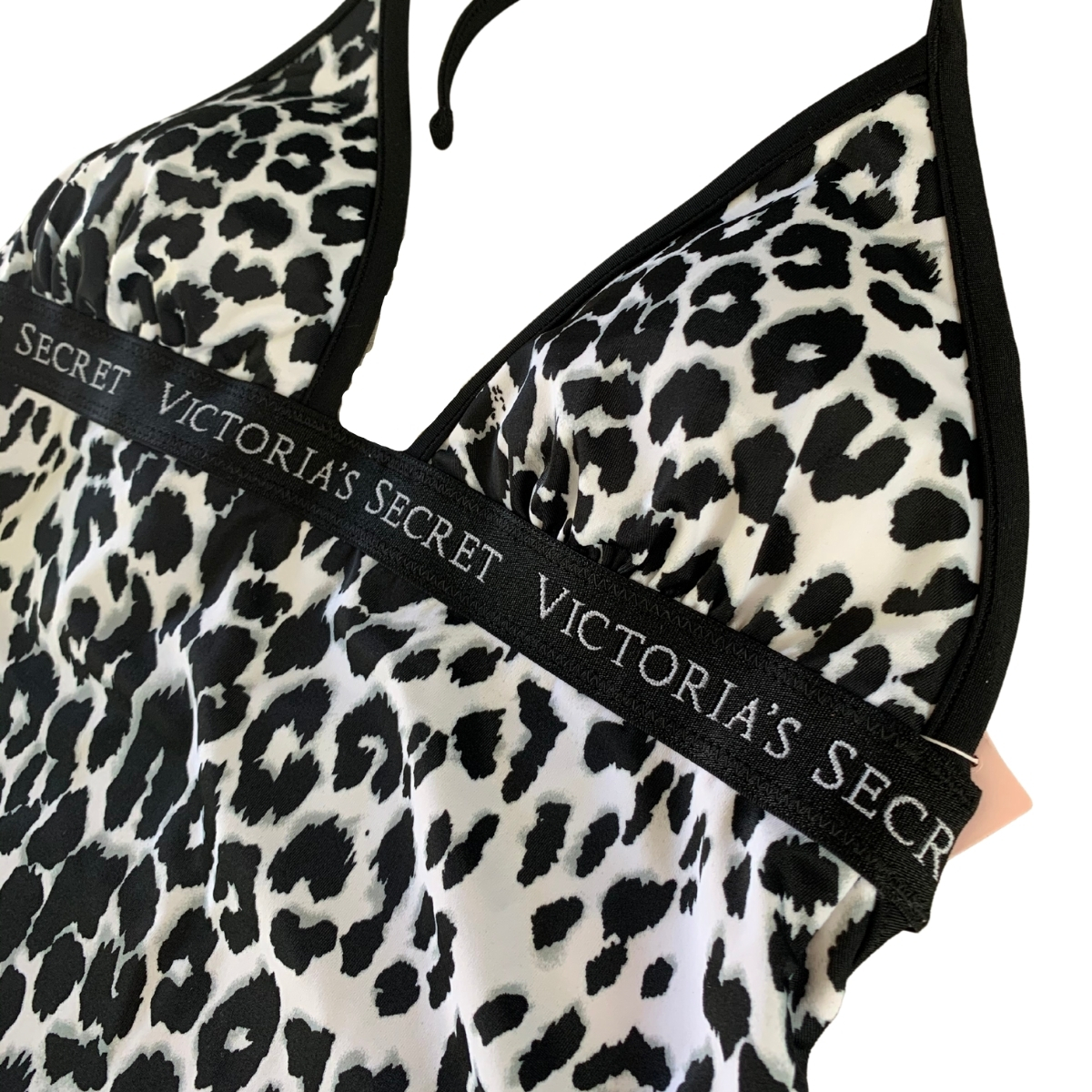 BIKINI TRAJE DE BAÑO VICTORIA'S SECRET ANIMAL PRINT BLACK WITHE SMALL