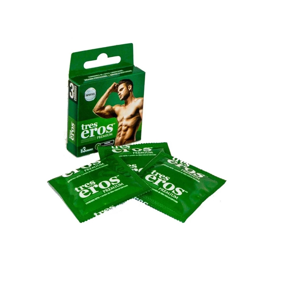 Condones Tres Eros Premium Lubricados Caja Con 72 Piezas